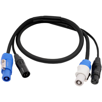 3Ft Extension Power Cable with Audio XLR Connectors (EX-PWC-AUD-3)