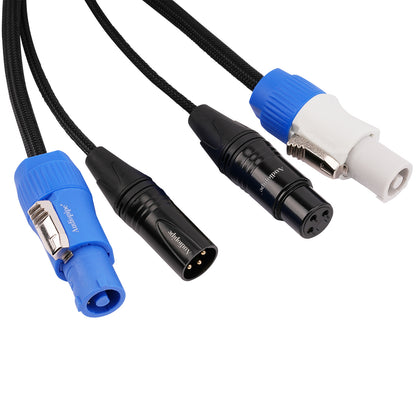 3Ft Extension Power Cable with Audio XLR Connectors (EX-PWC-AUD-3)