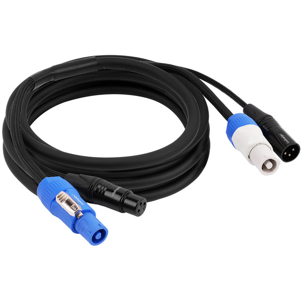 12Ft DMX Extension Cable with Power and XLR Connectors (EX-PWC-DMX-12)