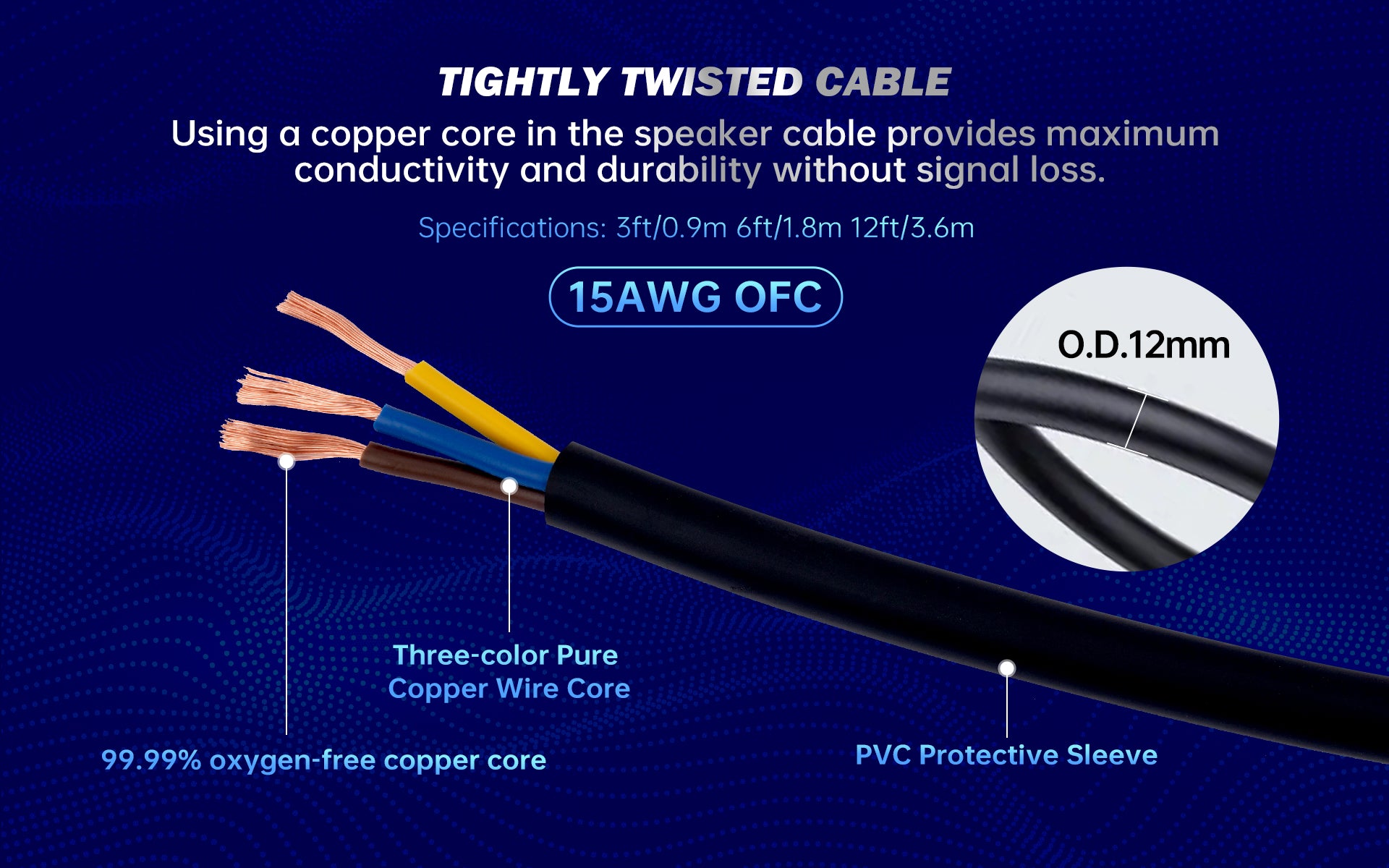 12Ft DMX Extension Cable with Power and XLR Connectors (EX-PWC-DMX-12)