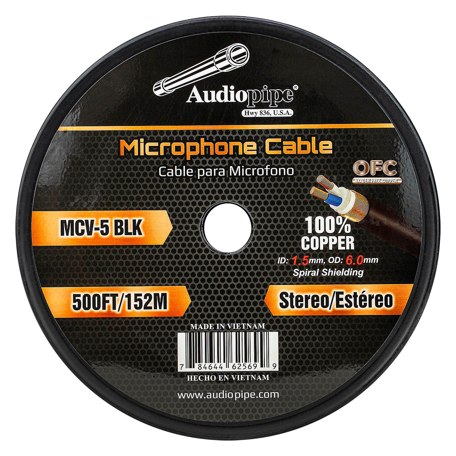 250Ft Microphone Cable (MCV-5 BLK)