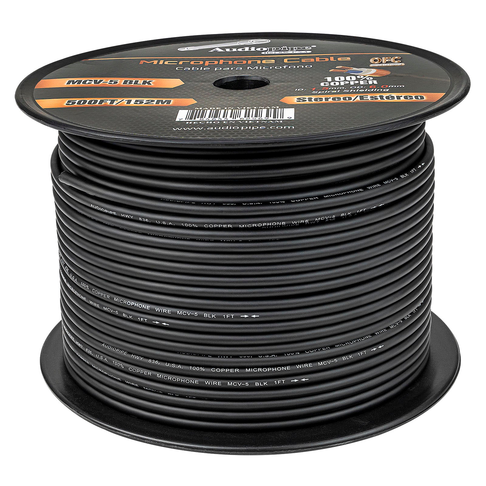 250Ft Microphone Cable (MCV-5 BLK)