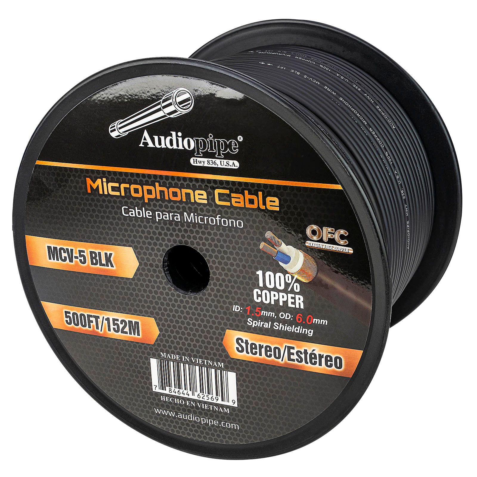 250Ft Microphone Cable (MCV-5 BLK)