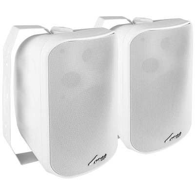 6.5” 2-Way Indoor/Outdoor Weatherproof Loudspeaker (ODP-653 WHT), Sold in pairs