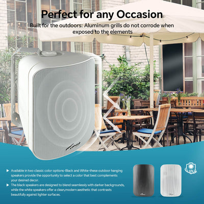 8” 2-Way Indoor/Outdoor Weatherproof Loudspeaker (ODP-853-WHT)