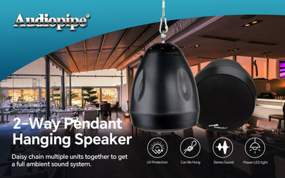 5-1.4” 2-Way Pendant Hanging Speaker (ODP-HS-518WH), Sold individually