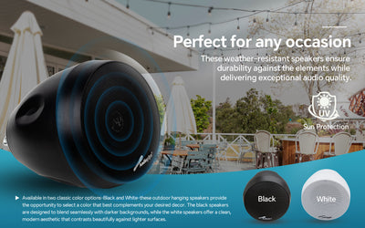 5-1.4” 2-Way Pendant Hanging Speaker (ODP-HS-518WH), Sold individually