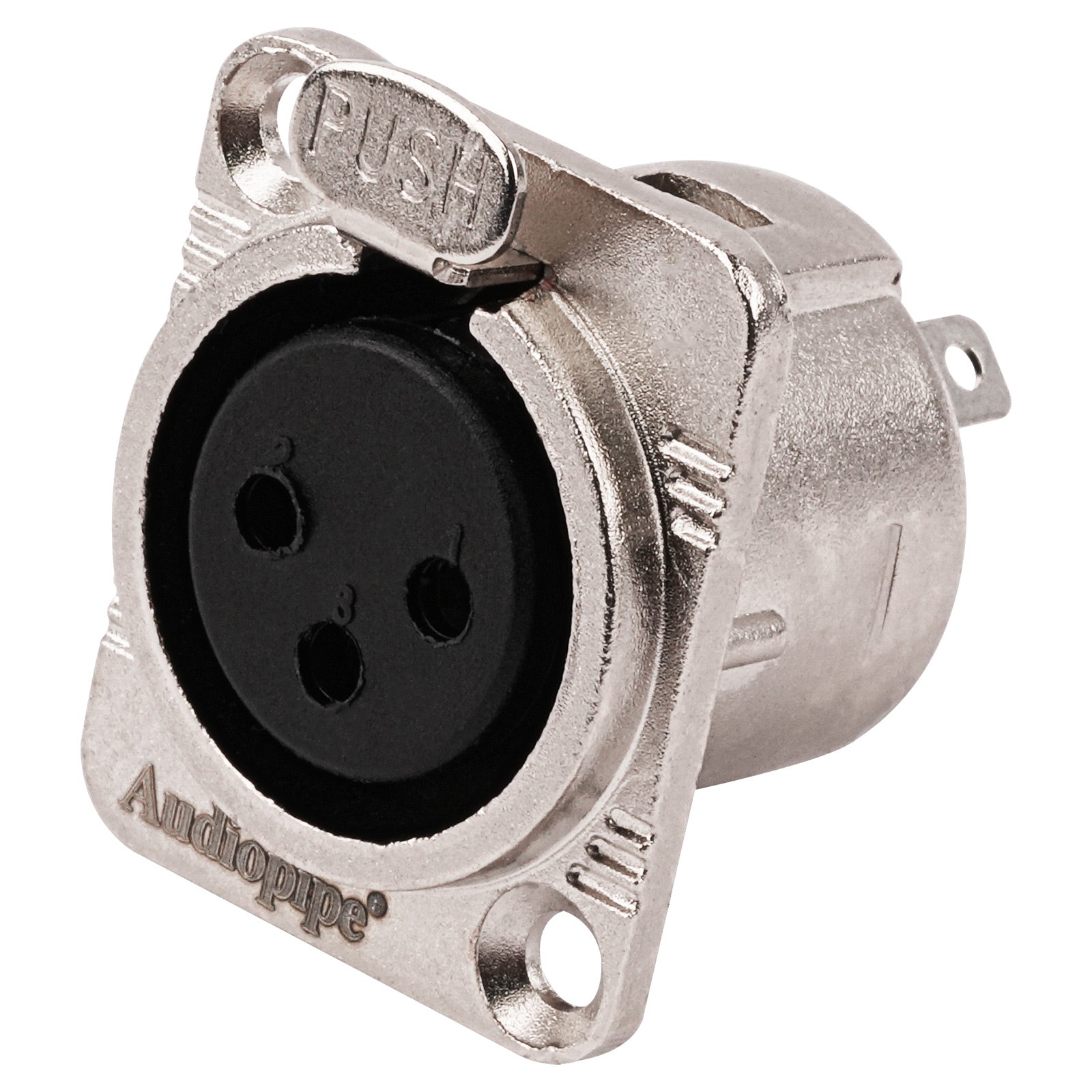 3 PIN XLR Female Chassis Socket (PRA-3FD-NKL)