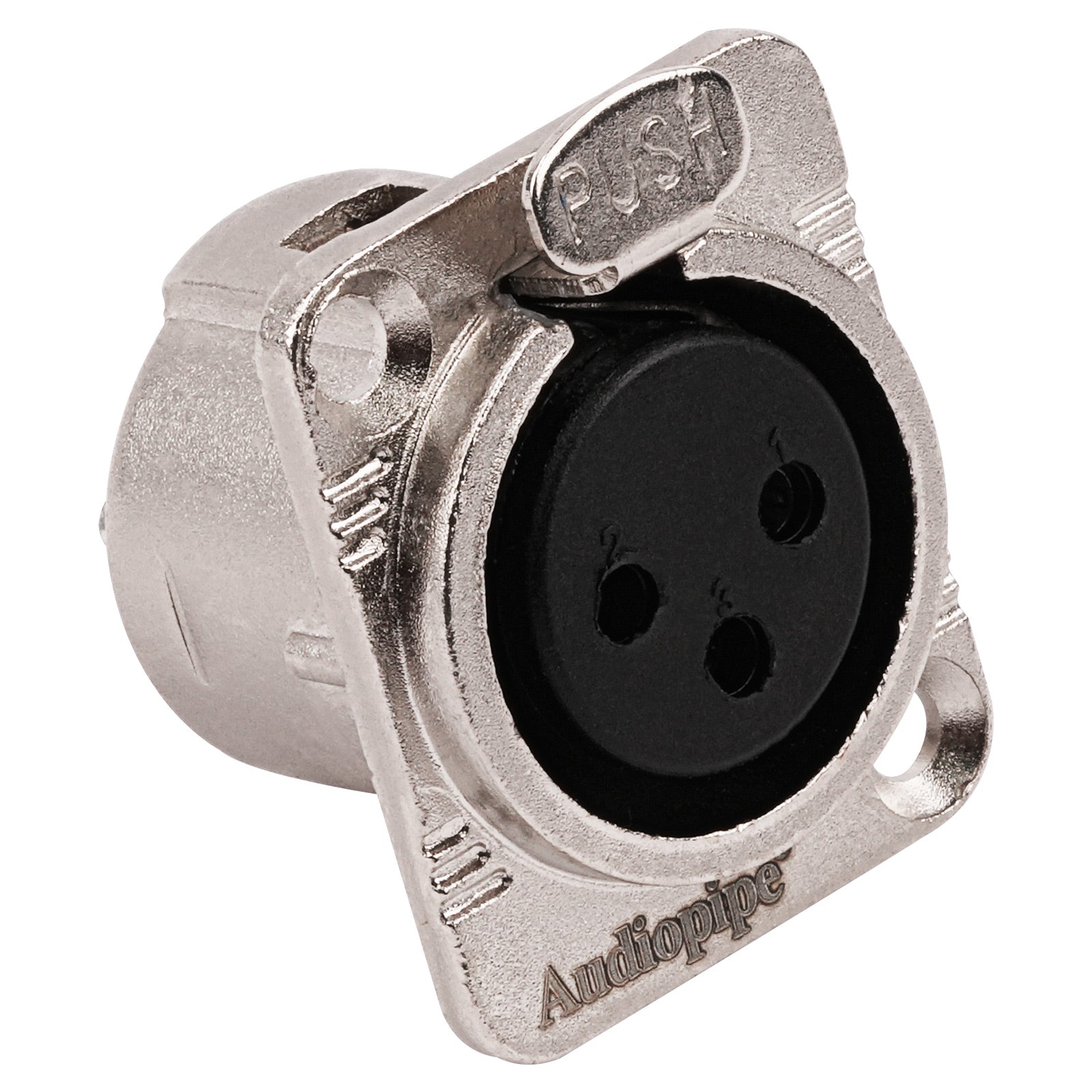 3 PIN XLR Female Chassis Socket (PRA-3FD-NKL)