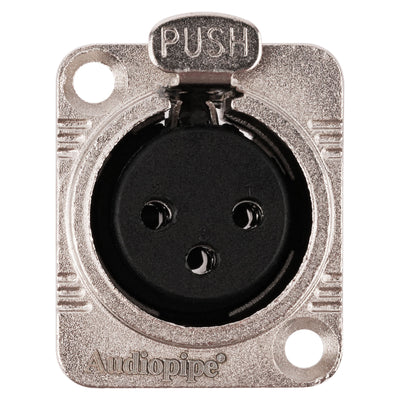 3 PIN XLR Female Chassis Socket (PRA-3FD-NKL)