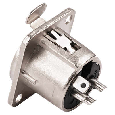 3 PIN XLR Female Chassis Socket (PRA-3FD-NKL)