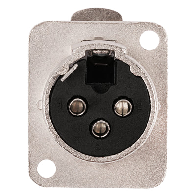 3 PIN XLR Female Chassis Socket (PRA-3FD-NKL)