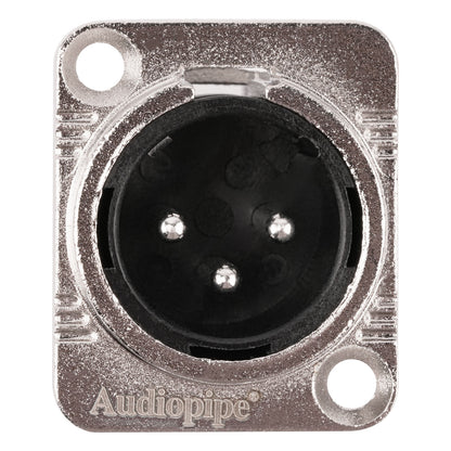 3 PIN XLR Male Chassis Socket (PRA-3MD-NKL)