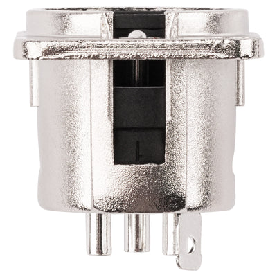 3 PIN XLR Male Chassis Socket (PRA-3MD-NKL)