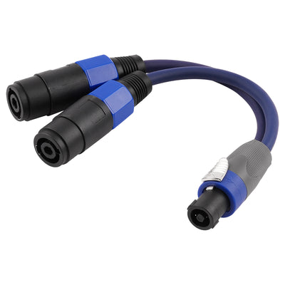 Male Quick Disconnect splitter to dual Female Quick Disconnect (PRA-SPKN-Y-M2F)