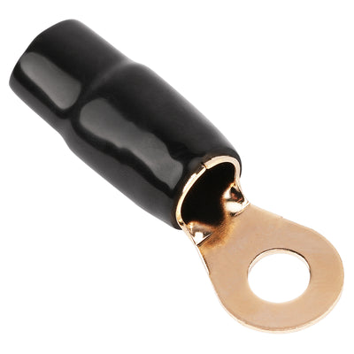 0AWG Gold Plated Ring Terminal, Black (PTRX-0BLK)