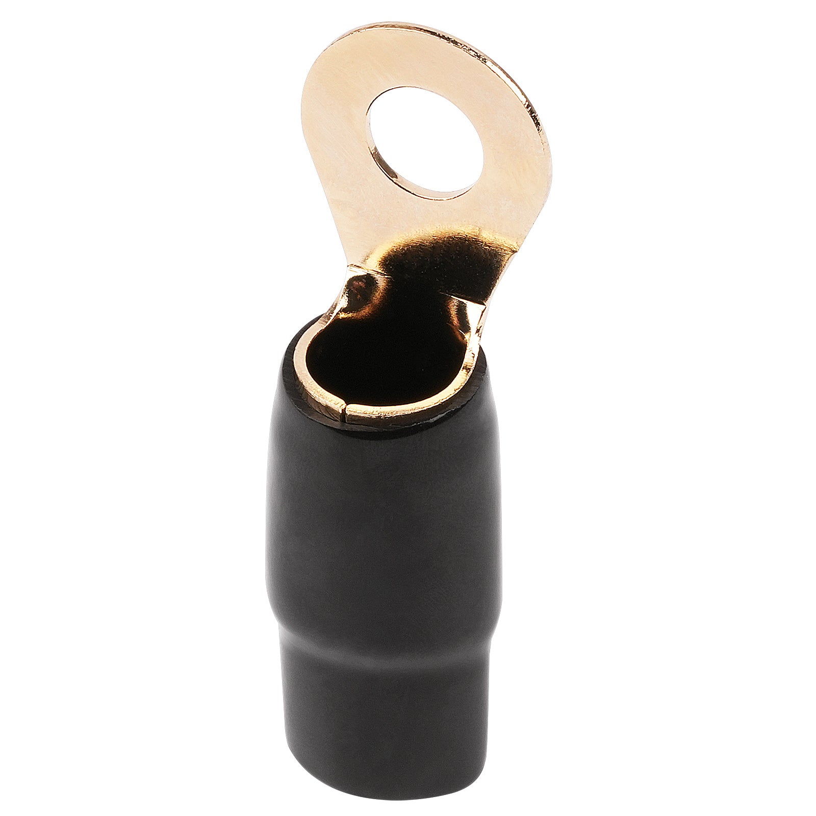 0AWG Gold Plated Ring Terminal, Black (PTRX-0BLK)