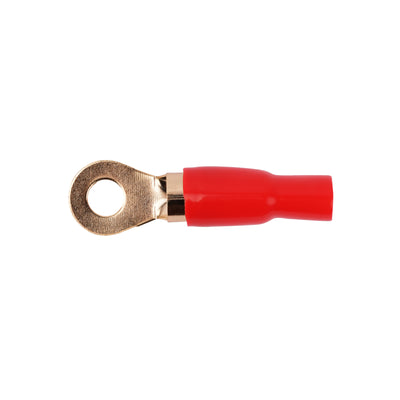 0AWG Gold Plated Ring Terminal, Red (PTRX-0RED)