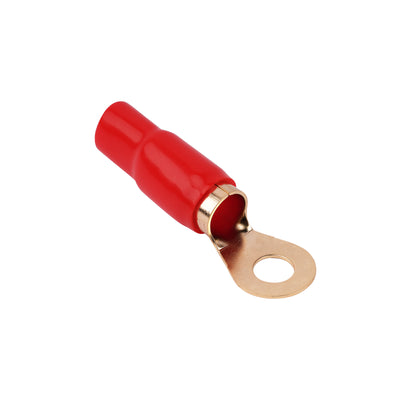 0AWG Gold Plated Ring Terminal, Red (PTRX-0RED)