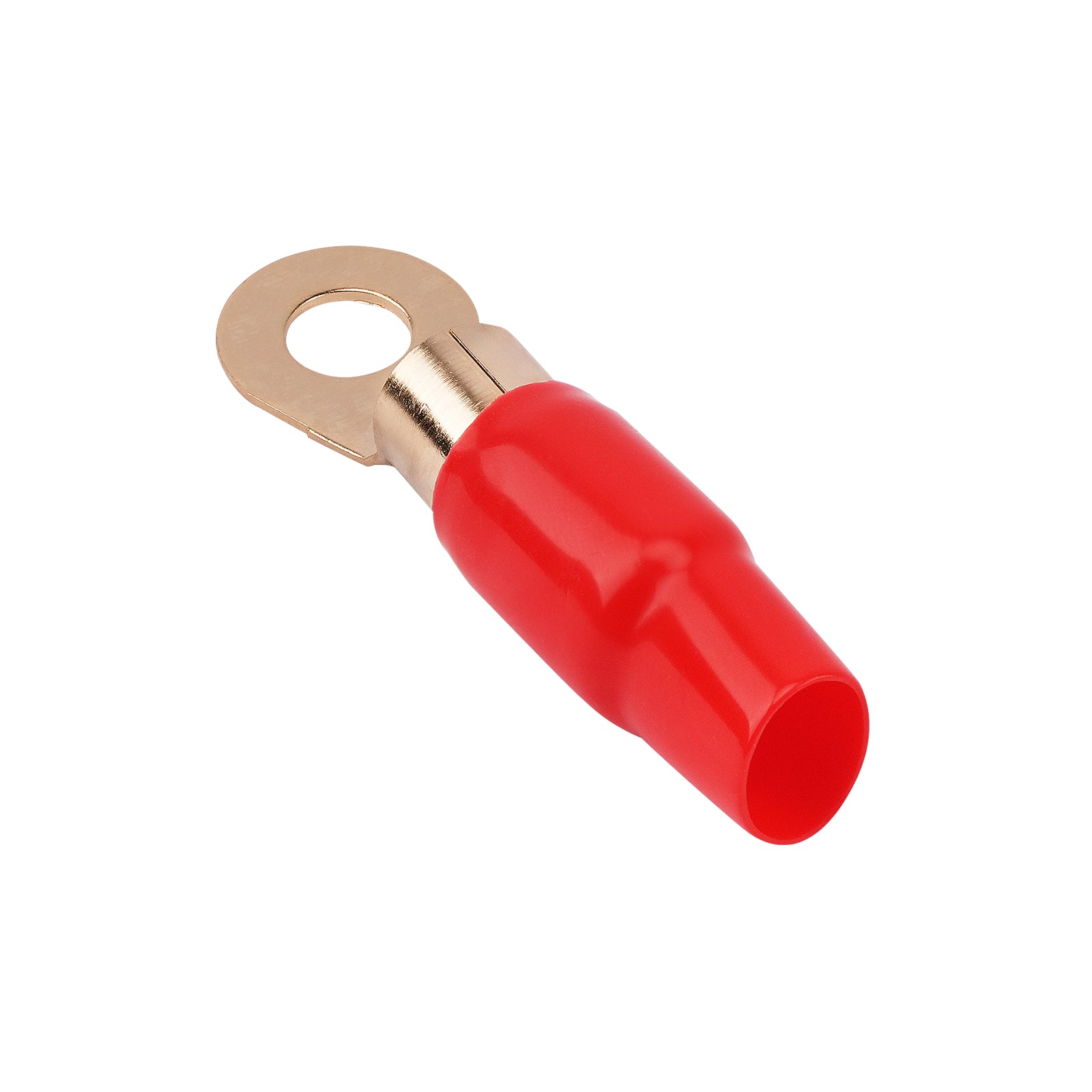 0AWG Gold Plated Ring Terminal, Red (PTRX-0RED)
