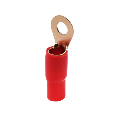 0AWG Gold Plated Ring Terminal, Red (PTRX-0RED)