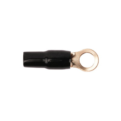 4AWG Gold Plated Ring Terminal, Black (PTRX-4BLK)