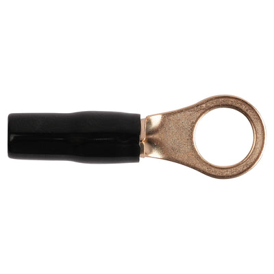 8AWG Gold Plated Ring Terminal, Black (PTRX-8BLK)