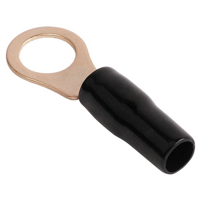 8AWG Gold Plated Ring Terminal, Black (PTRX-8BLK)