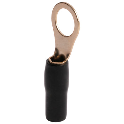 8AWG Gold Plated Ring Terminal, Black (PTRX-8BLK)