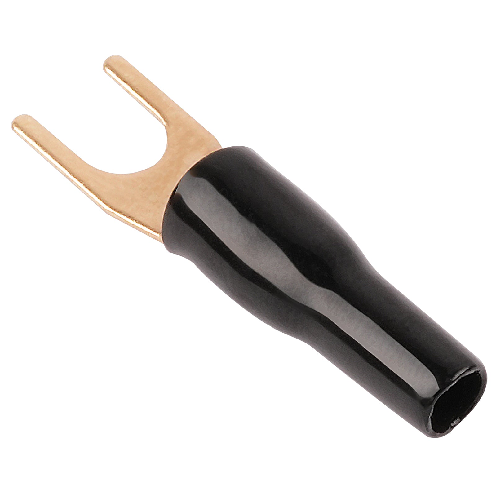 14AWG Gold Plated Spade Terminal, Black (PTSX-14BLK)