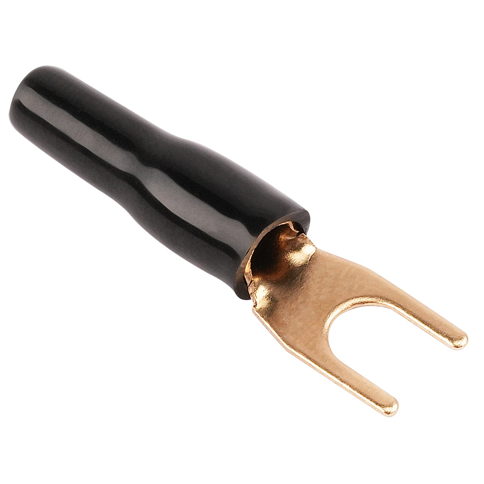 14AWG Gold Plated Spade Terminal, Black (PTSX-14BLK)