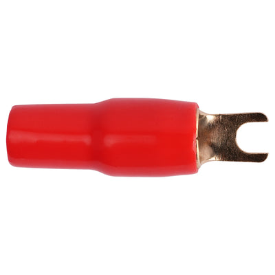 4AWG Gold Plated Spade Terminal, Red (PTSX-4RED)