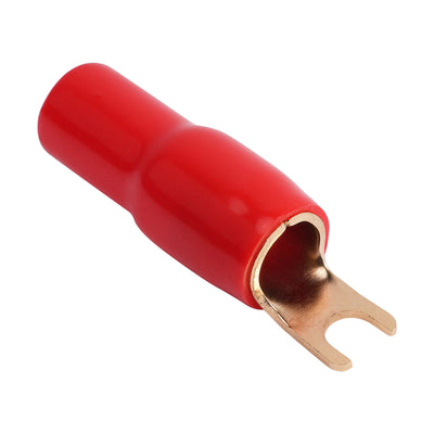 4AWG Gold Plated Spade Terminal, Red (PTSX-4RED)