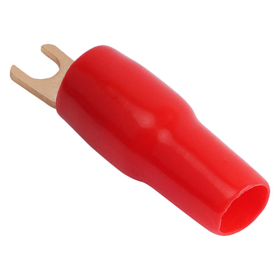 4AWG Gold Plated Spade Terminal, Red (PTSX-4RED)