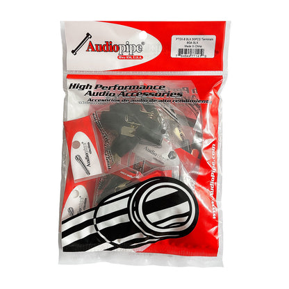 8AWG Gold Plated Spade Fork Terminal, Black (PTSX-8BLK)