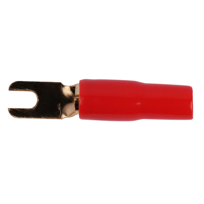 8AWG Gold Plated Spade Terminal, Red (PTSX-8RED)