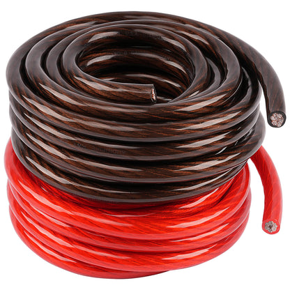 25Ft 0 Gauge Black and 25Ft 0 Gauge Red Primary Wire (PWK-0-25RB)