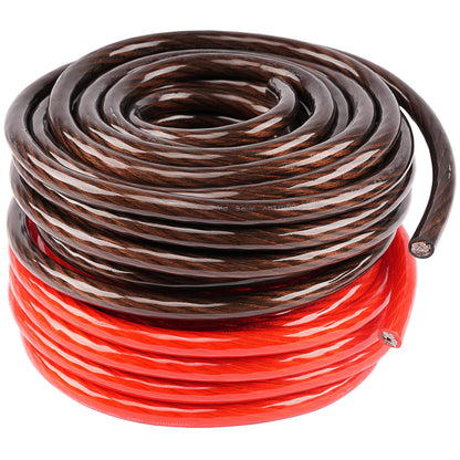 50Ft 0 Gauge Black and 50Ft 0 Gauge Red Primary Wire (PWK-0-50RB)