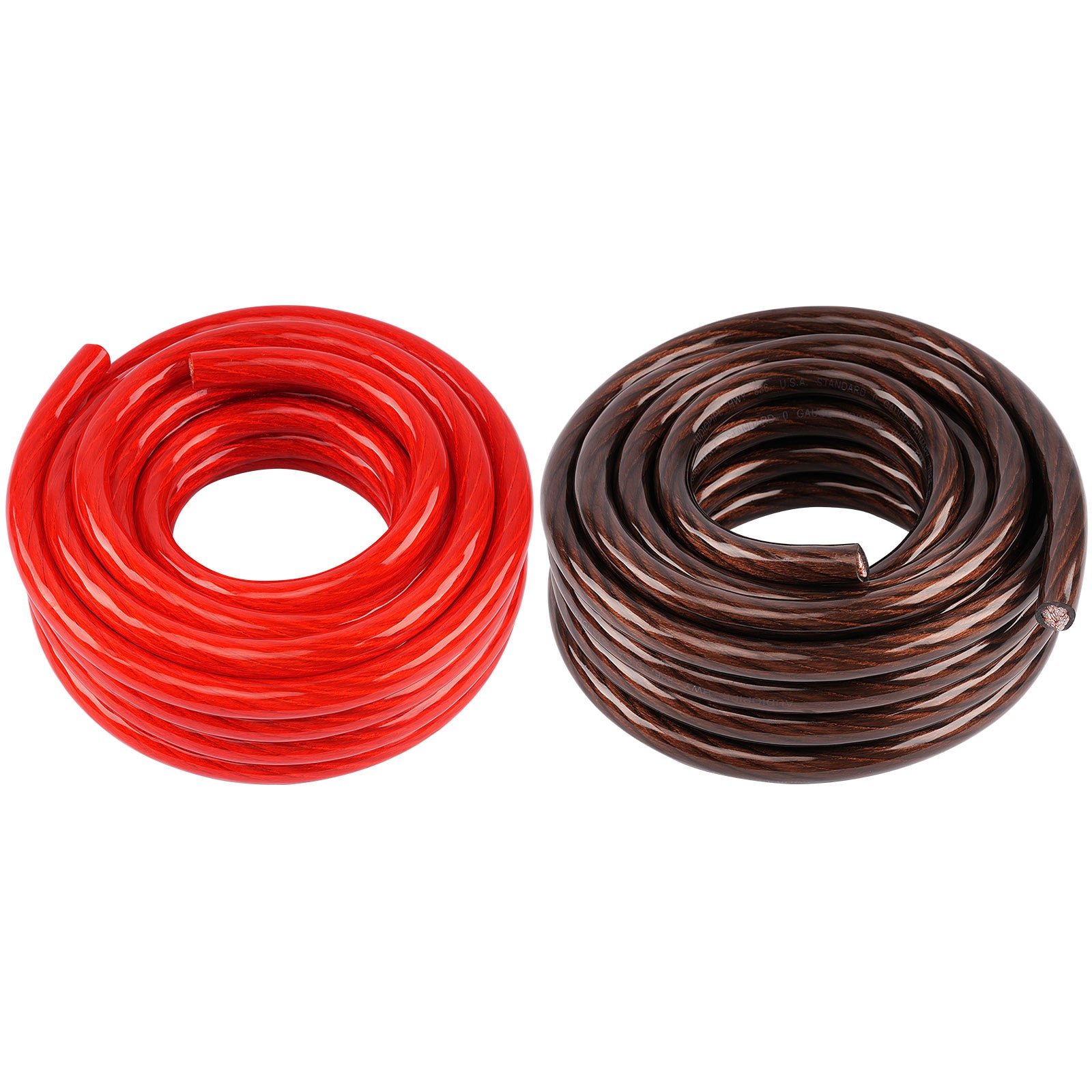 50Ft 0 Gauge Black and 50Ft 0 Gauge Red Primary Wire (PWK-0-50RB)