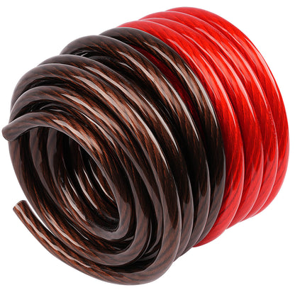 50Ft 0 Gauge Black and 50Ft 0 Gauge Red Primary Wire (PWK-0-50RB)