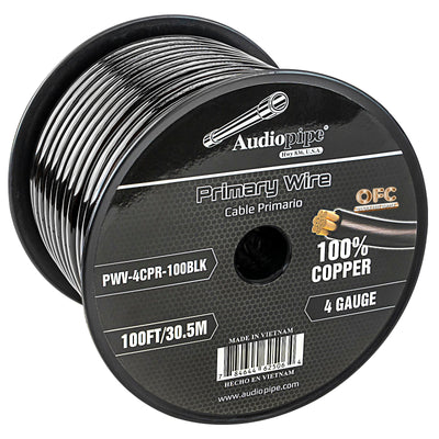 100Ft 4 Gauge Primary Wire (PWV-4CPR-100BLK)