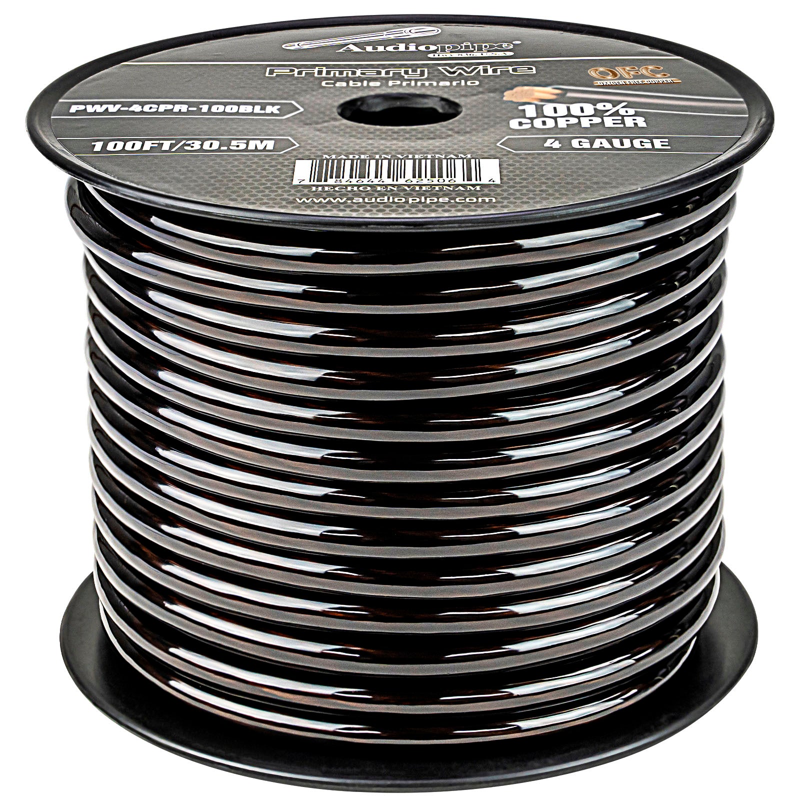100Ft 4 Gauge Primary Wire (PWV-4CPR-100BLK)