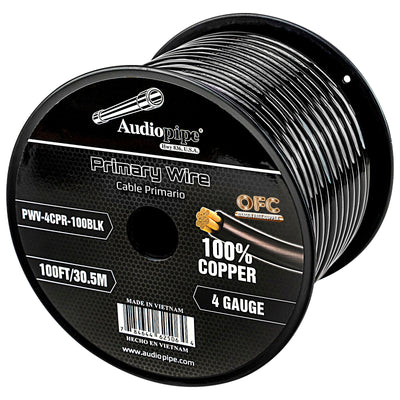 100Ft 4 Gauge Primary Wire (PWV-4CPR-100BLK)
