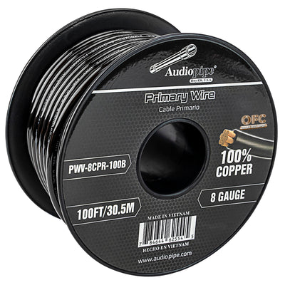 100Ft 8 Gauge Primary Wire (PWV-8CPR-100B)