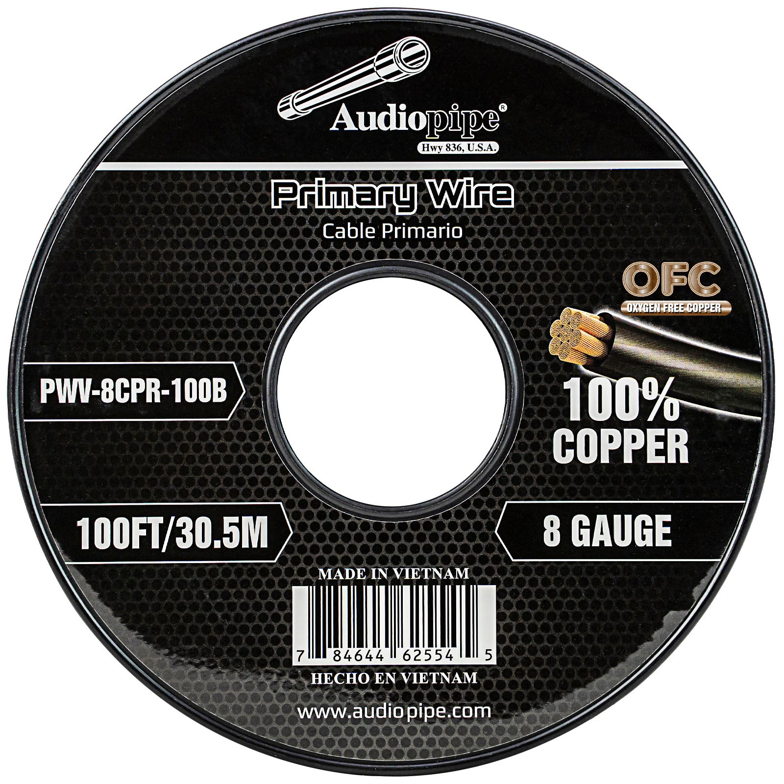 100Ft 8 Gauge Primary Wire (PWV-8CPR-100B)