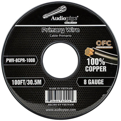 100Ft 8 Gauge Primary Wire (PWV-8CPR-100B)