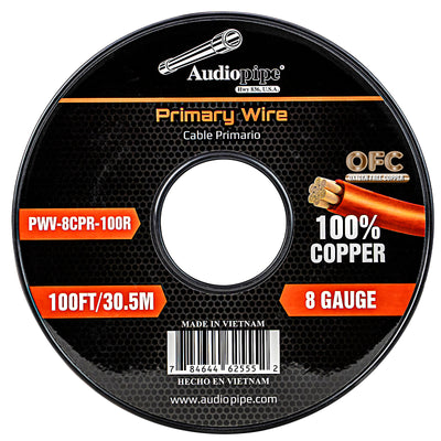 100Ft 8 Gauge Primary Wire (PWV-8CPR-100R)
