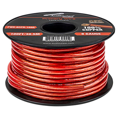 100Ft 8 Gauge Primary Wire (PWV-8CPR-100R)