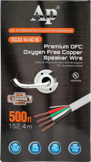 Premium 14 Gauge Oxygen Free Copper Speaker Wire (TCL23-14-4C-UL)