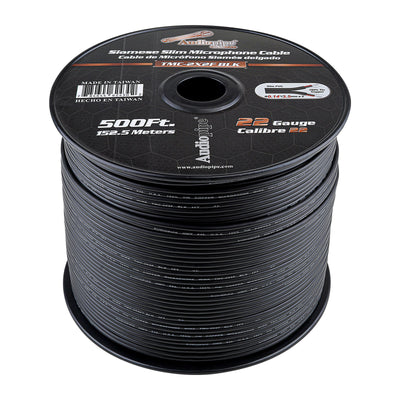 Siamese Slim Microphone Cable (TMC-2X2F-BLK)